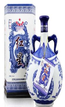 北京红星青花瓷珍品二锅头 红星蓝花瓷 52度750mL高度白酒